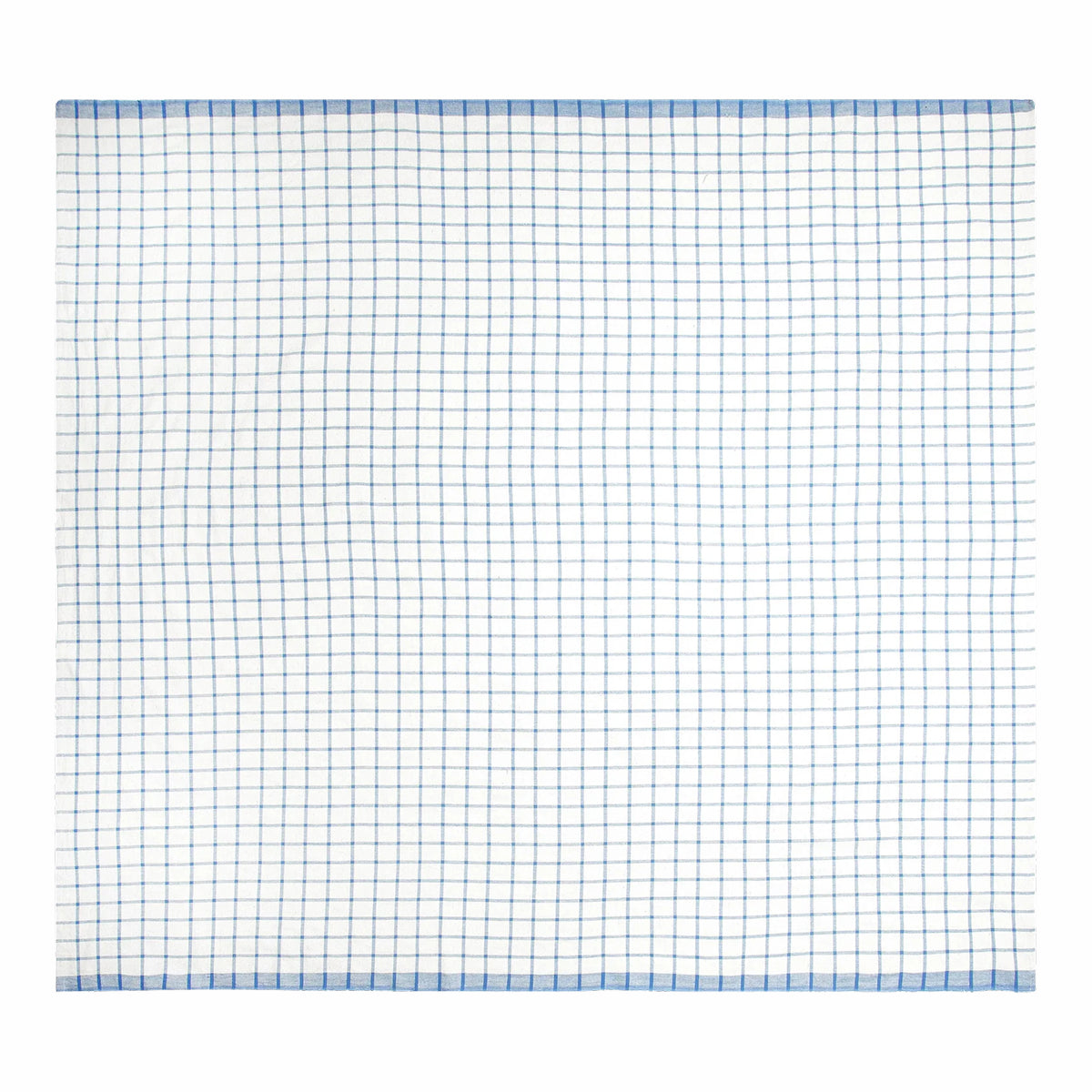 French Tablecloth Windowpane Blue & Natural