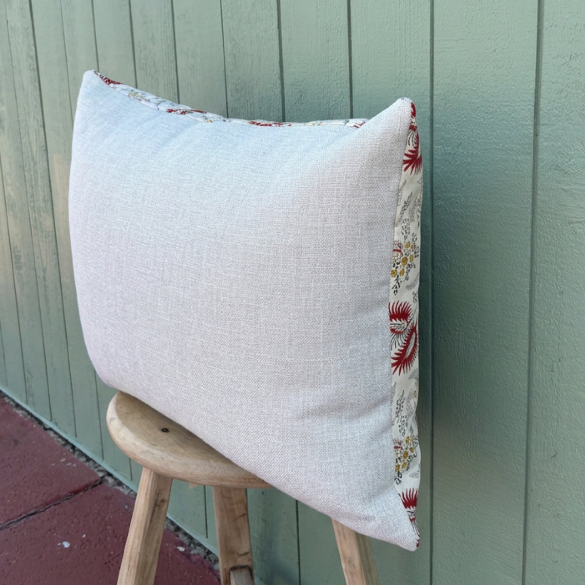 French Floral Linen Pillow – 19” x 24”