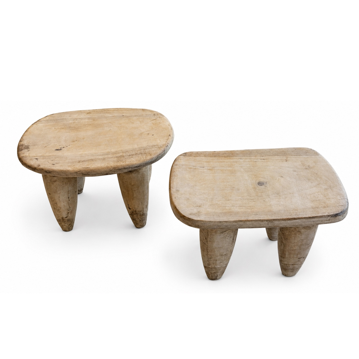 Rectangle Bleached African Stool