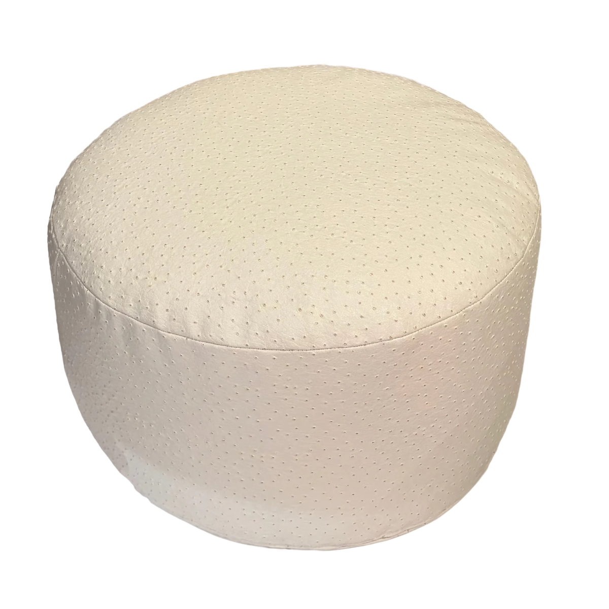 Prairie Ottoman 20" (white ostrich)