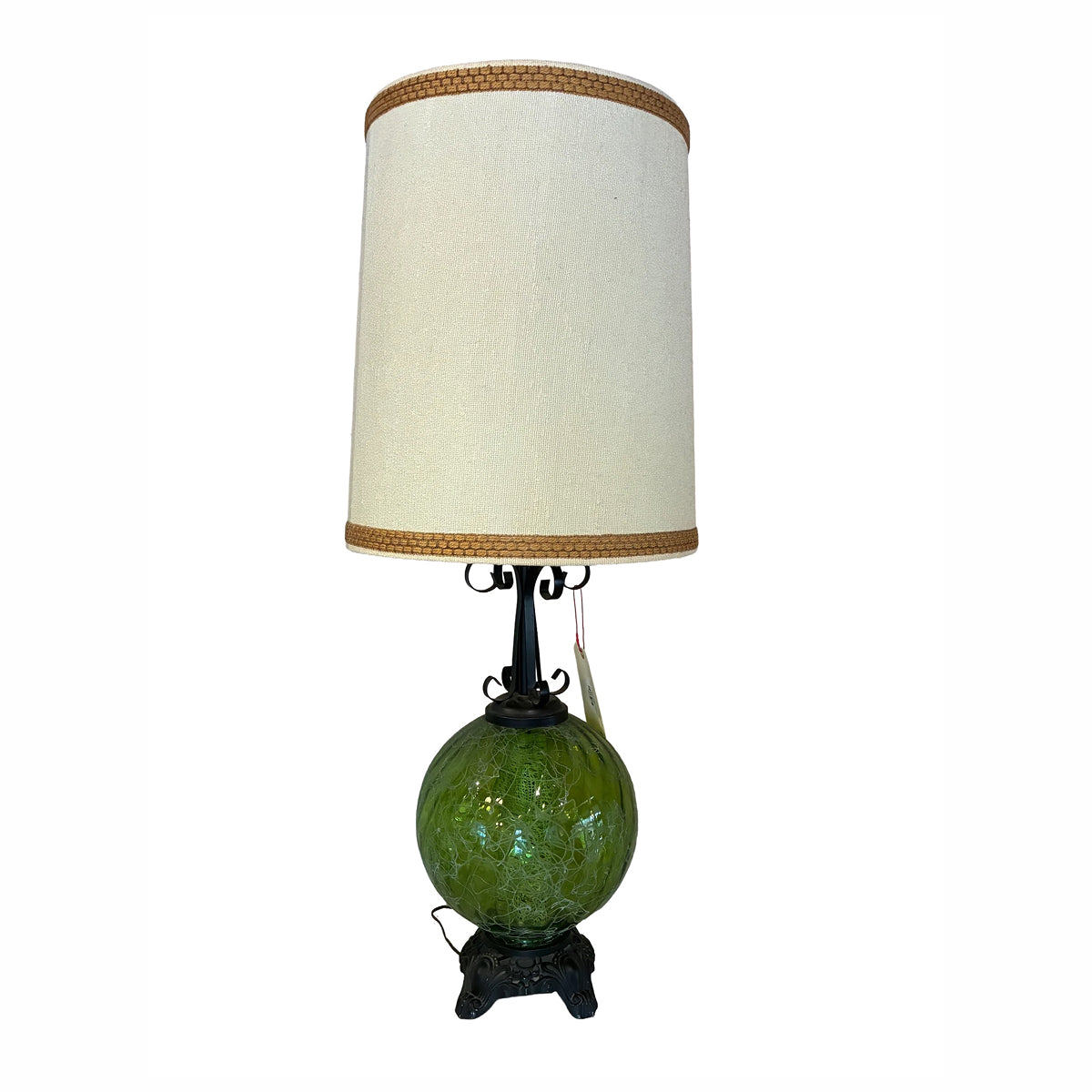 Pair of Large Green Lamps