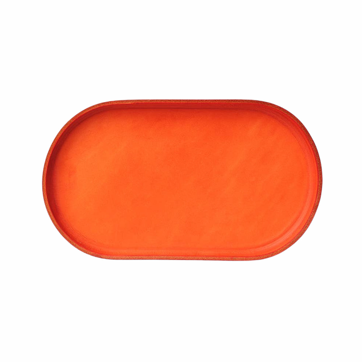 Leather Valet Tray - Orange Pill - Large