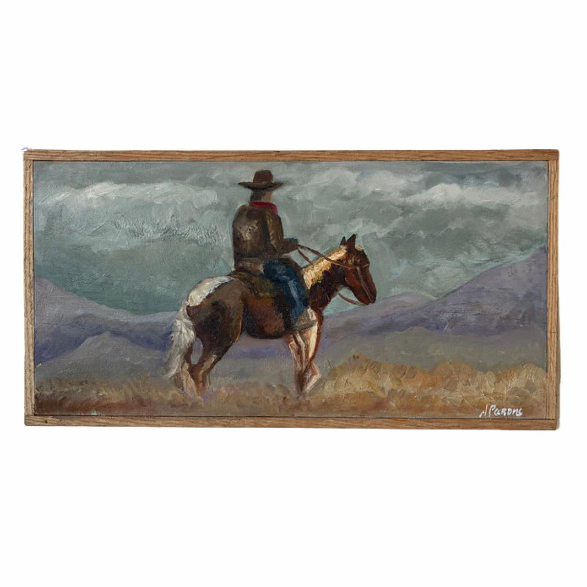 Alison Parsons, Cowboy on His Horse 12.5” x 6.5”