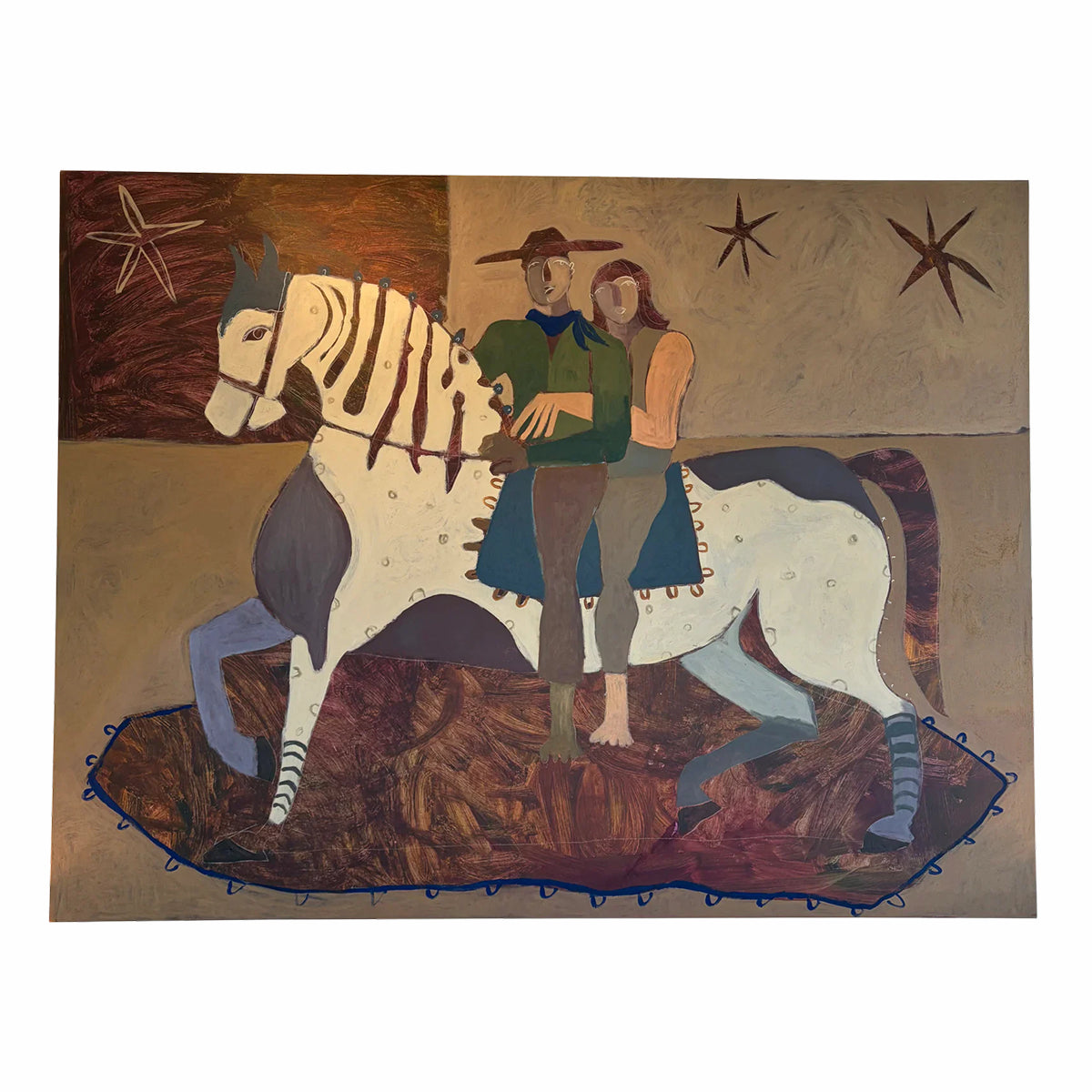 Couple on a Horse by Kate Florence