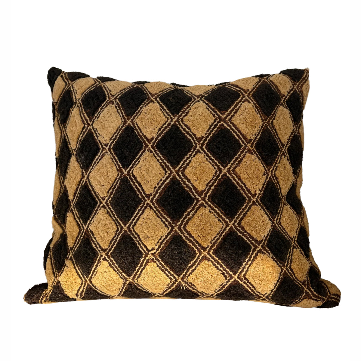 Square African Diamond Cloth Throw Pillow