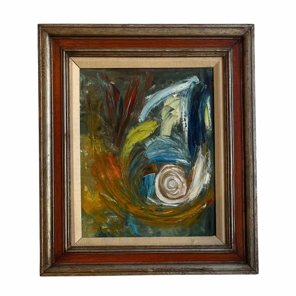 Mid Century Swirl Art Painting