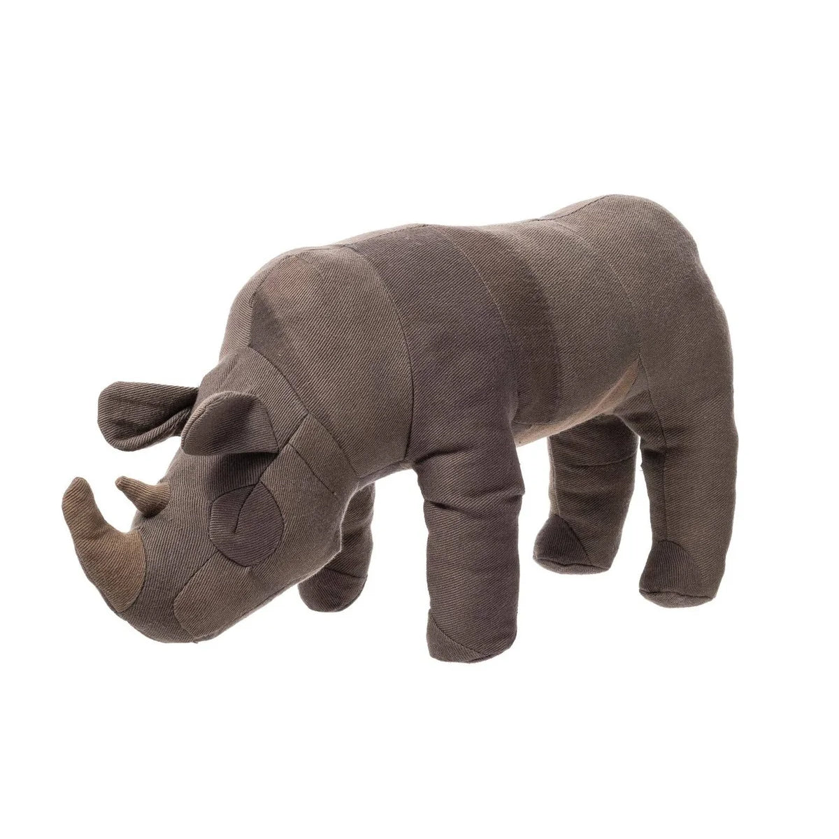 VINTAGE FABRIC STUFFED ANIMAL: Rhinoceros