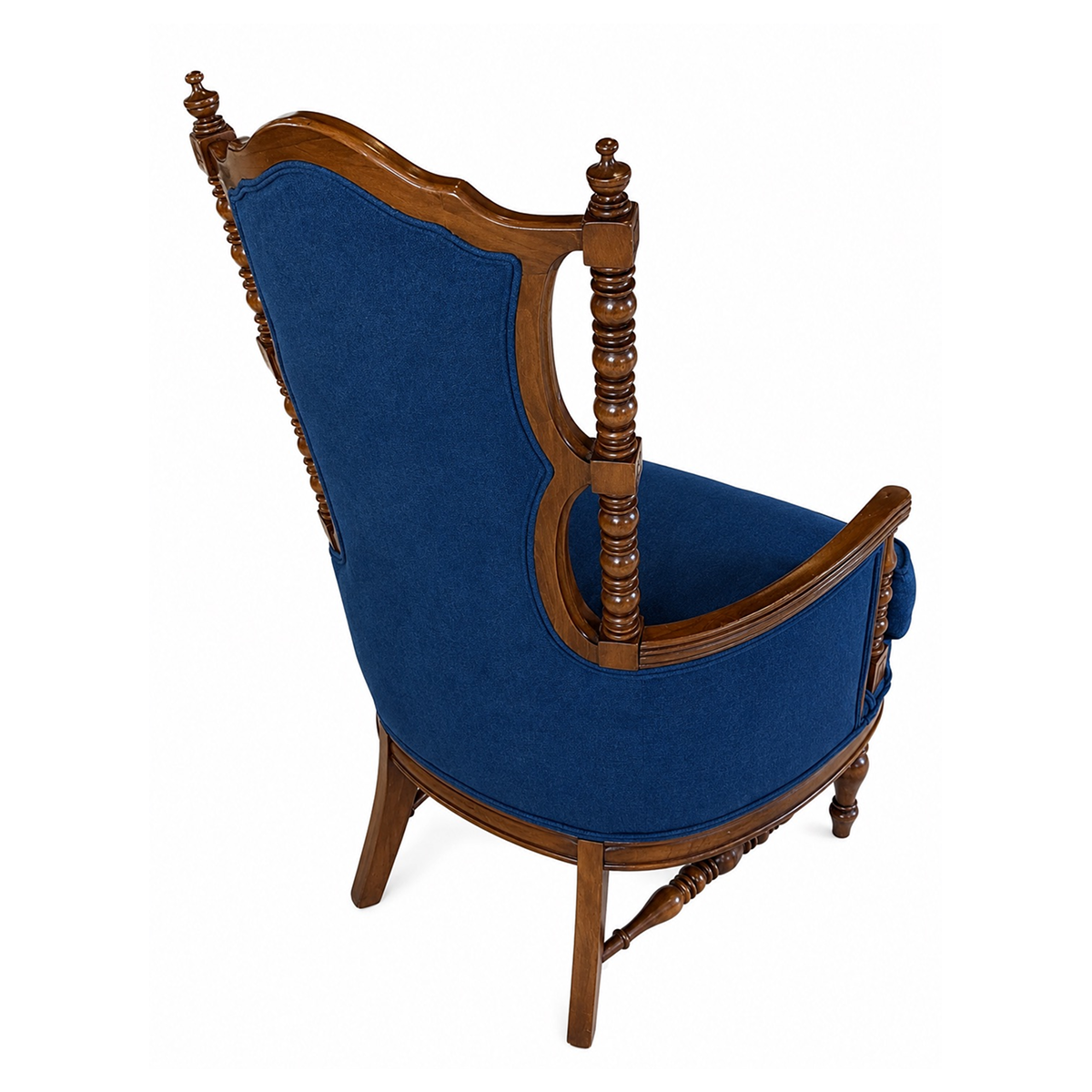 English Spindle Denim Chair