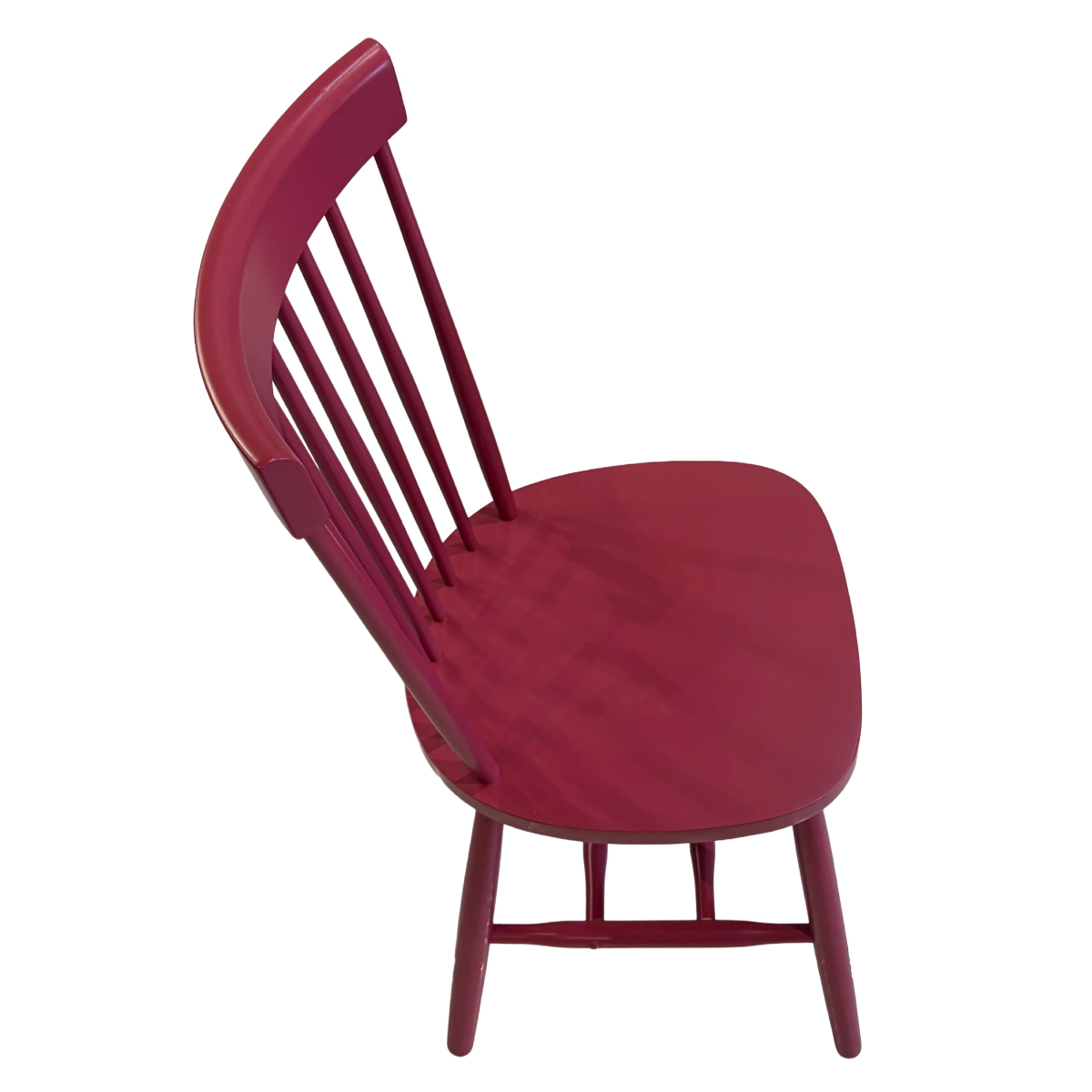 Pink Painted Wooden Spindle-Back Dining Chair