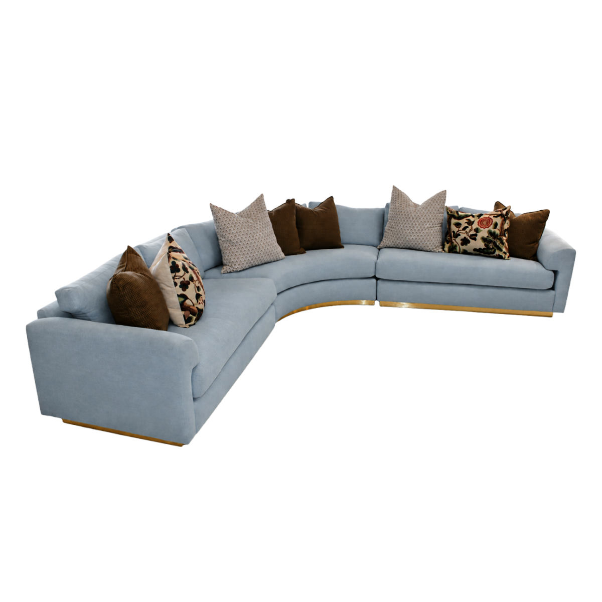 Denim Curved Sofa