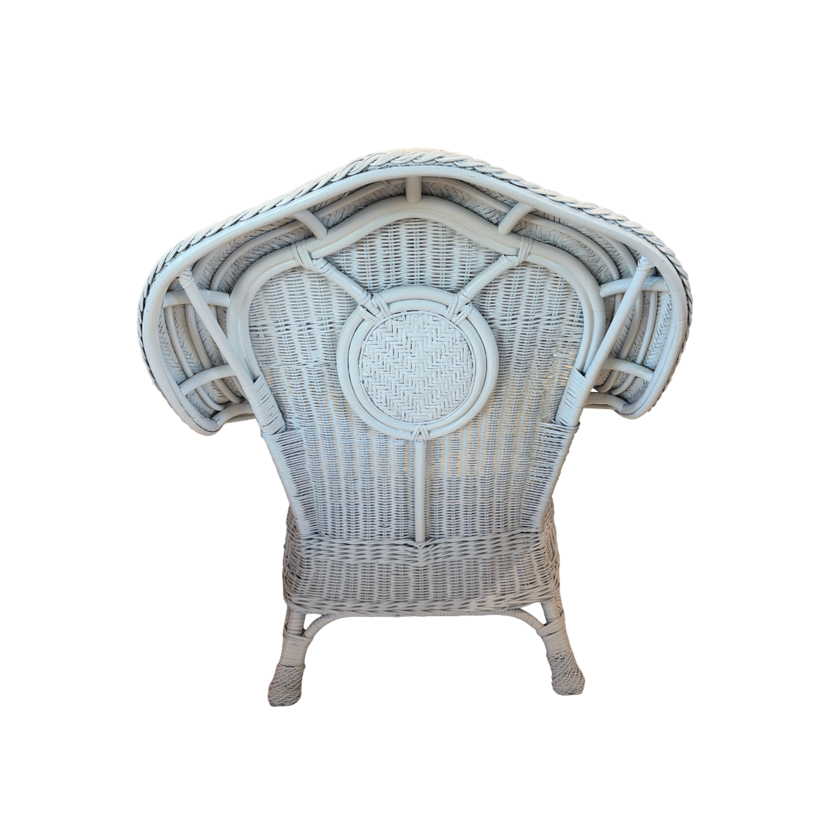 Vintage Palecek Chair with Jacquard Stripe Cushion