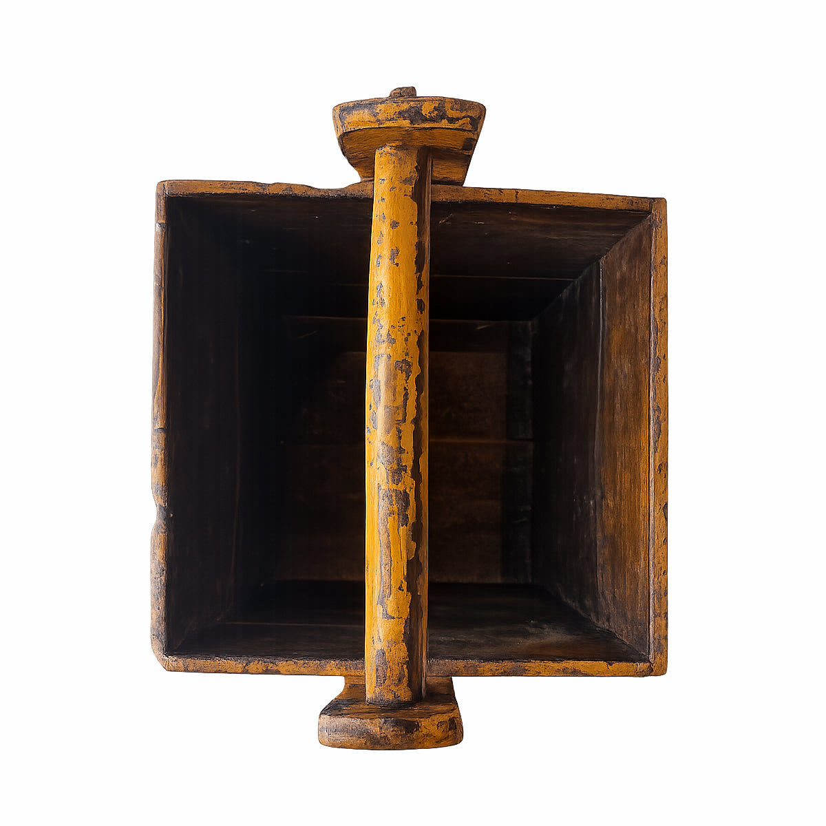 Vintage Wooden Basket with Handle