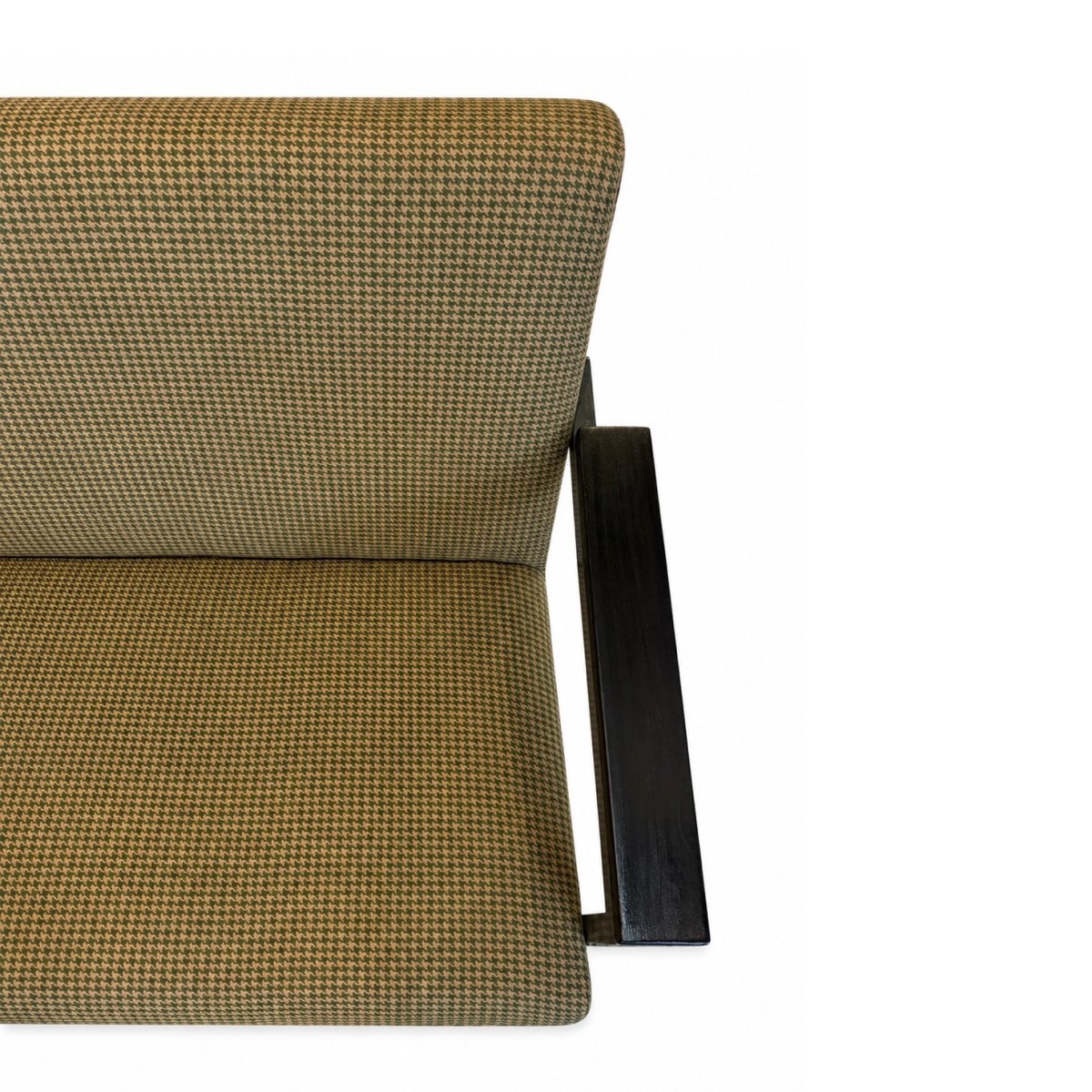 Houndstooth Metal Arm Sofa