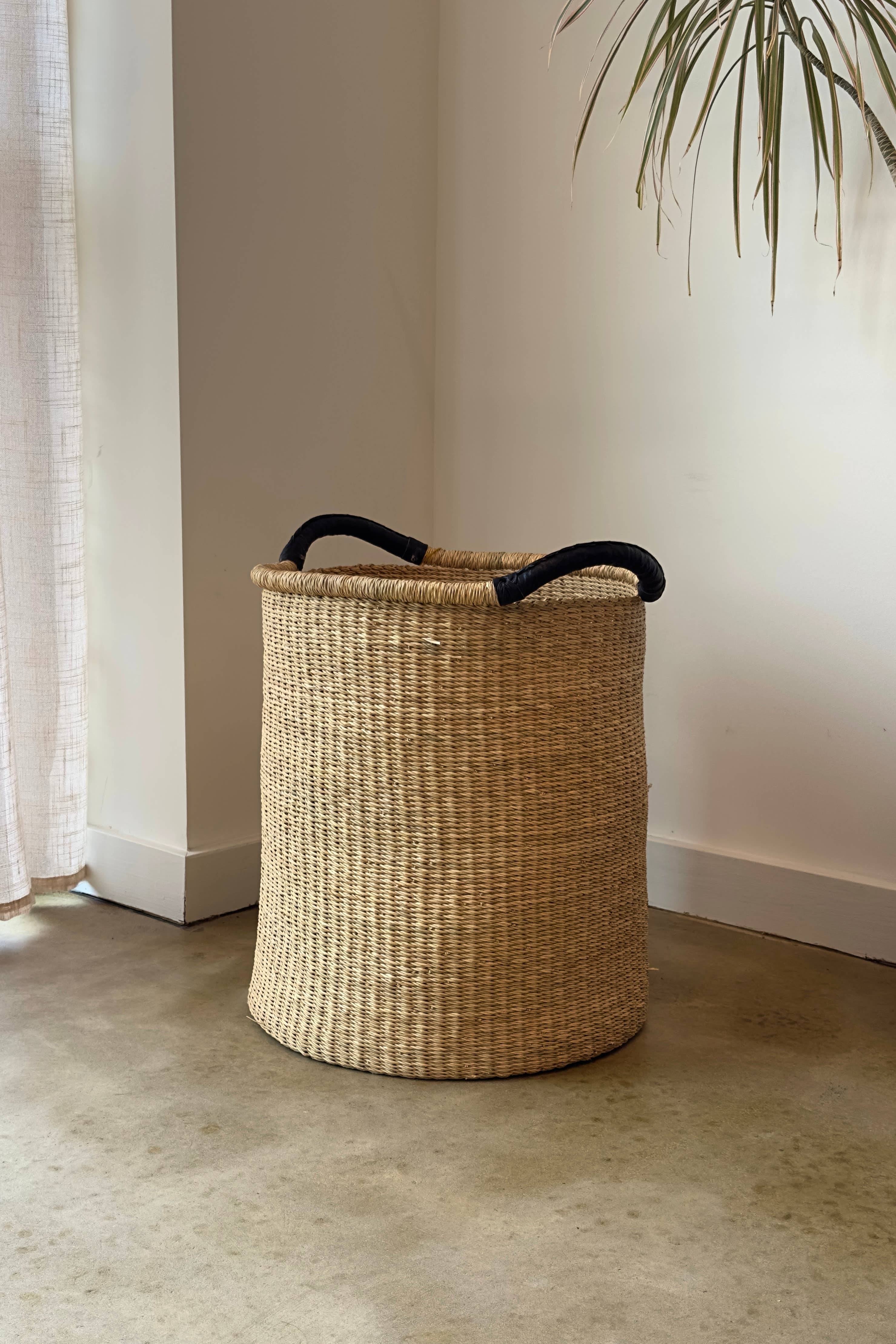 Pot Basket - Double Handle: Single Weave