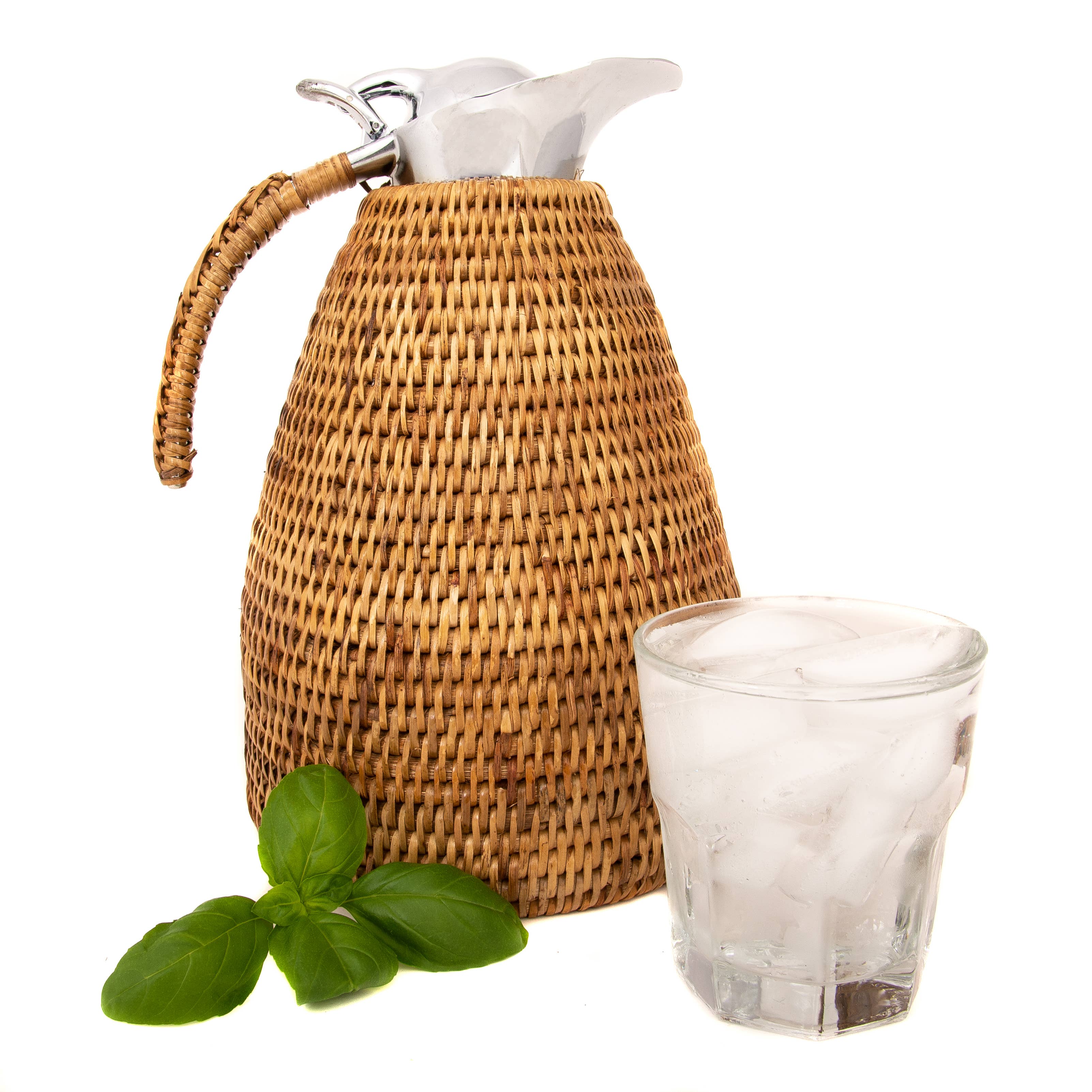 Rattan 1.5 Liter Stainless Steel Thermos Pitcher