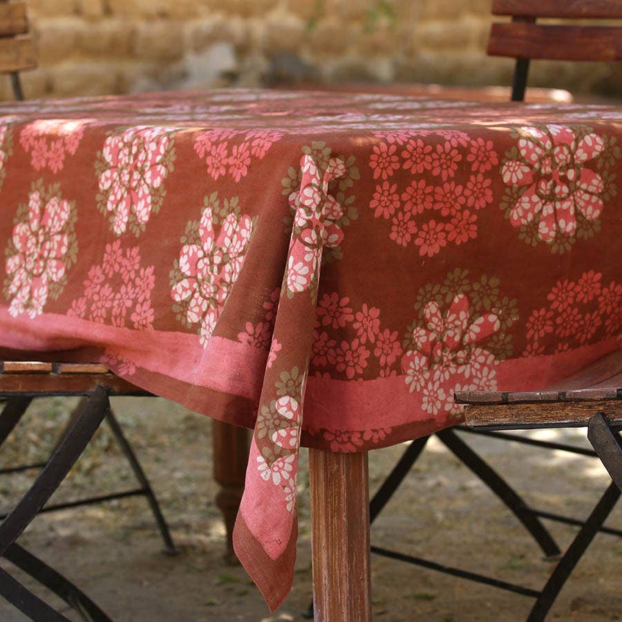 Floral Garden Party Tablecloth - Forget Me Not: 56"x84"