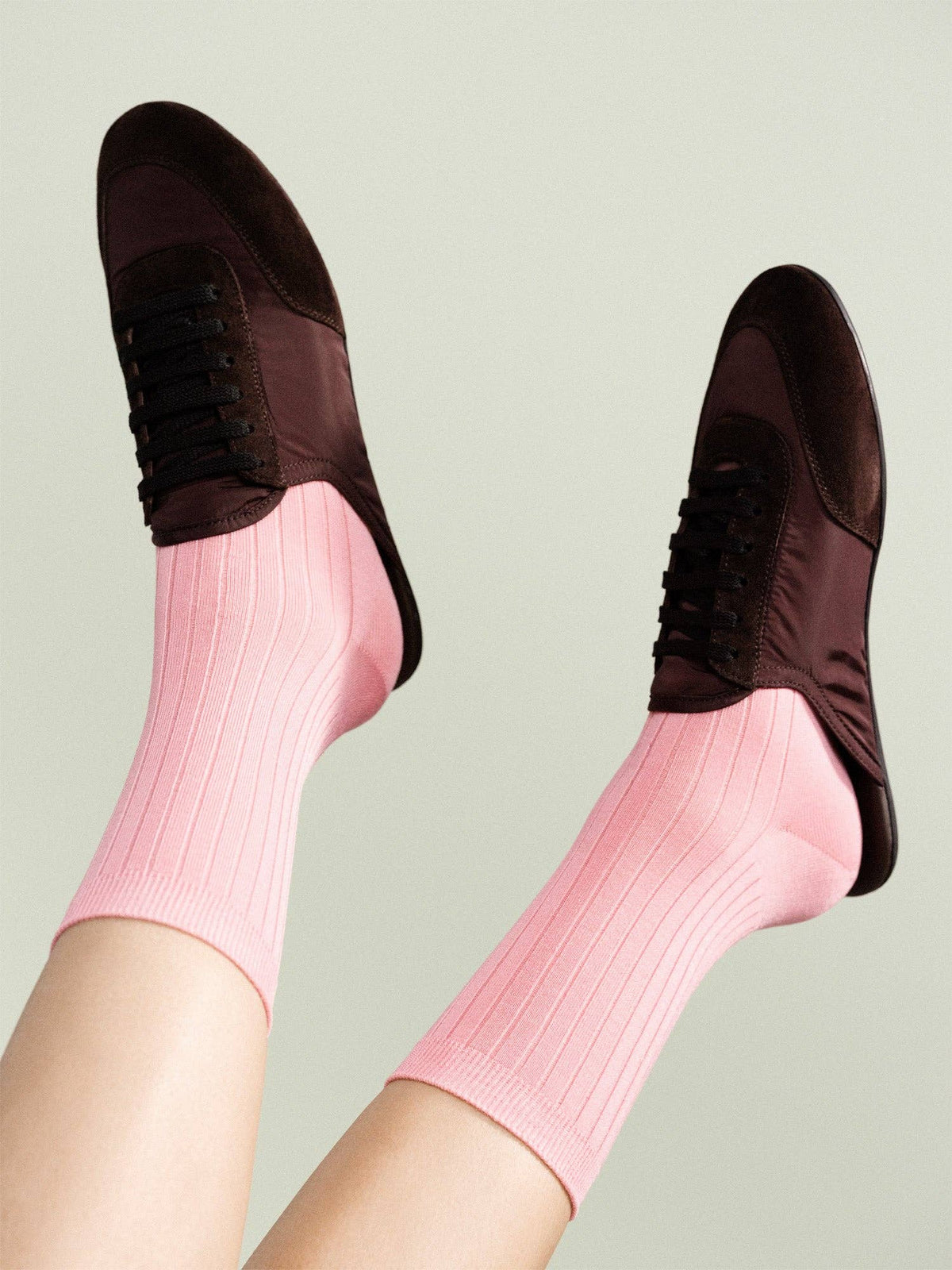 Essential Rib Trouser Crew: Pink / OS
