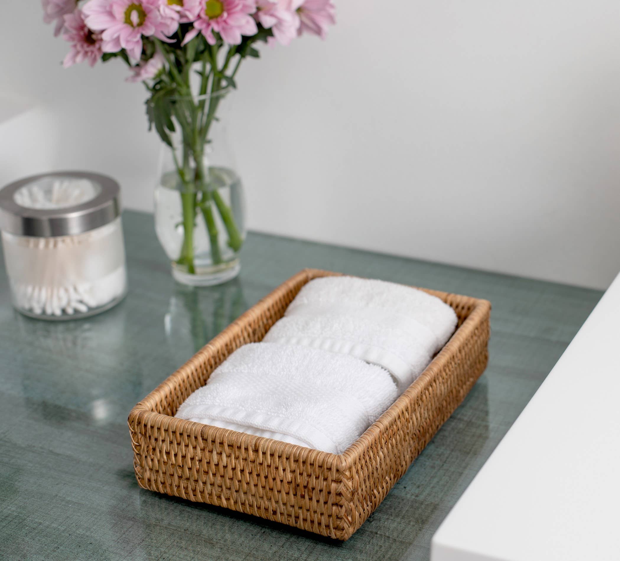 Rattan Guest Towel Rectangular Napkin Holder