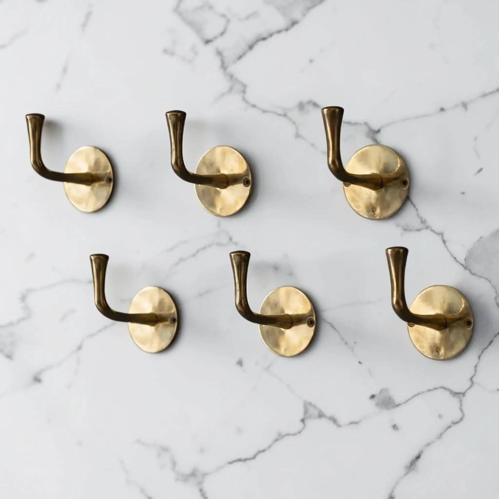 Unlacquered Solid Brass Robe Hook Wall Mounted Heavy Duty Hook