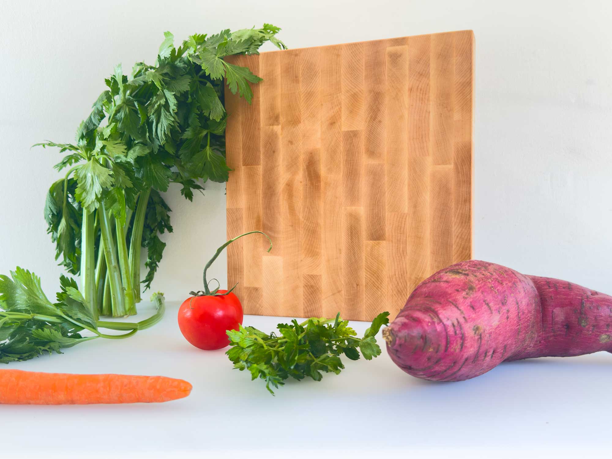 End Grain Square Butcher Block: American Black Walnut