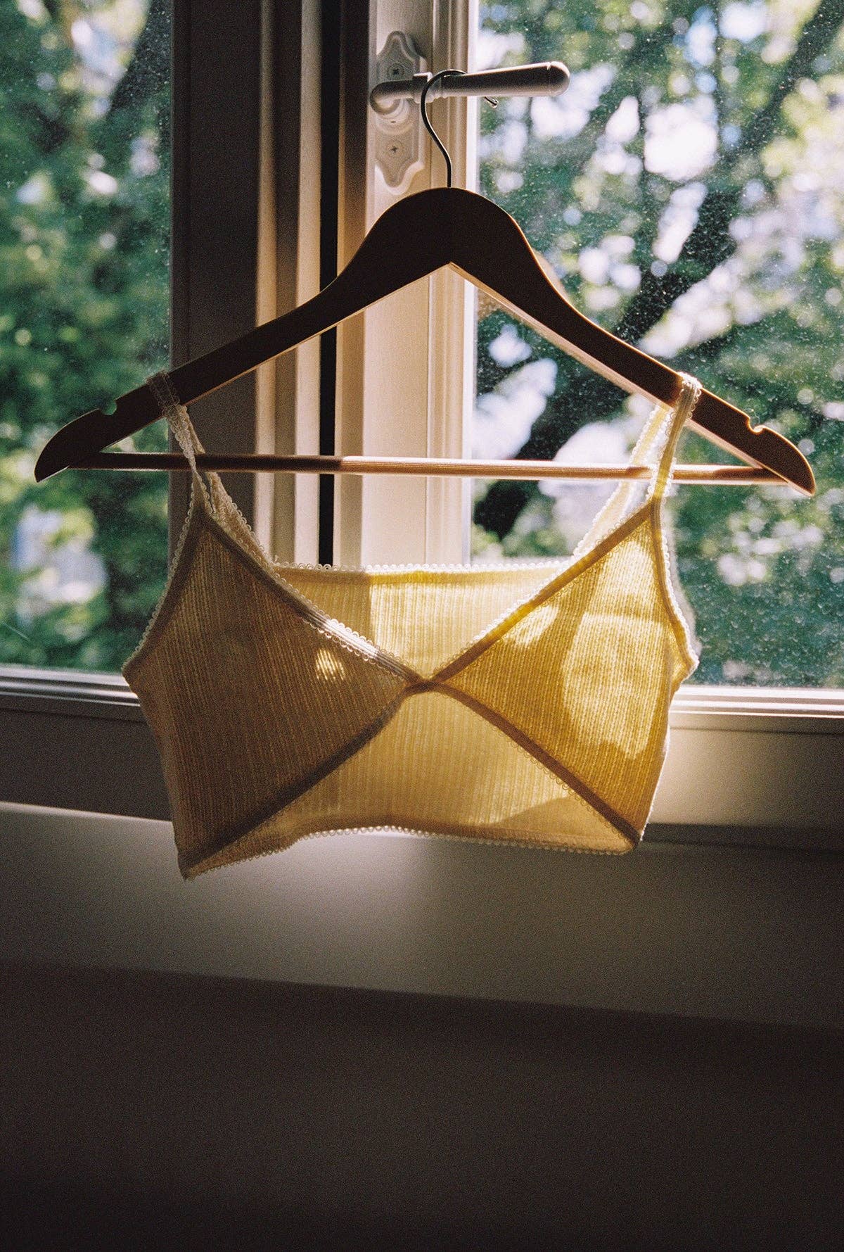 Organic Needlepoint Bralette: Butter / L