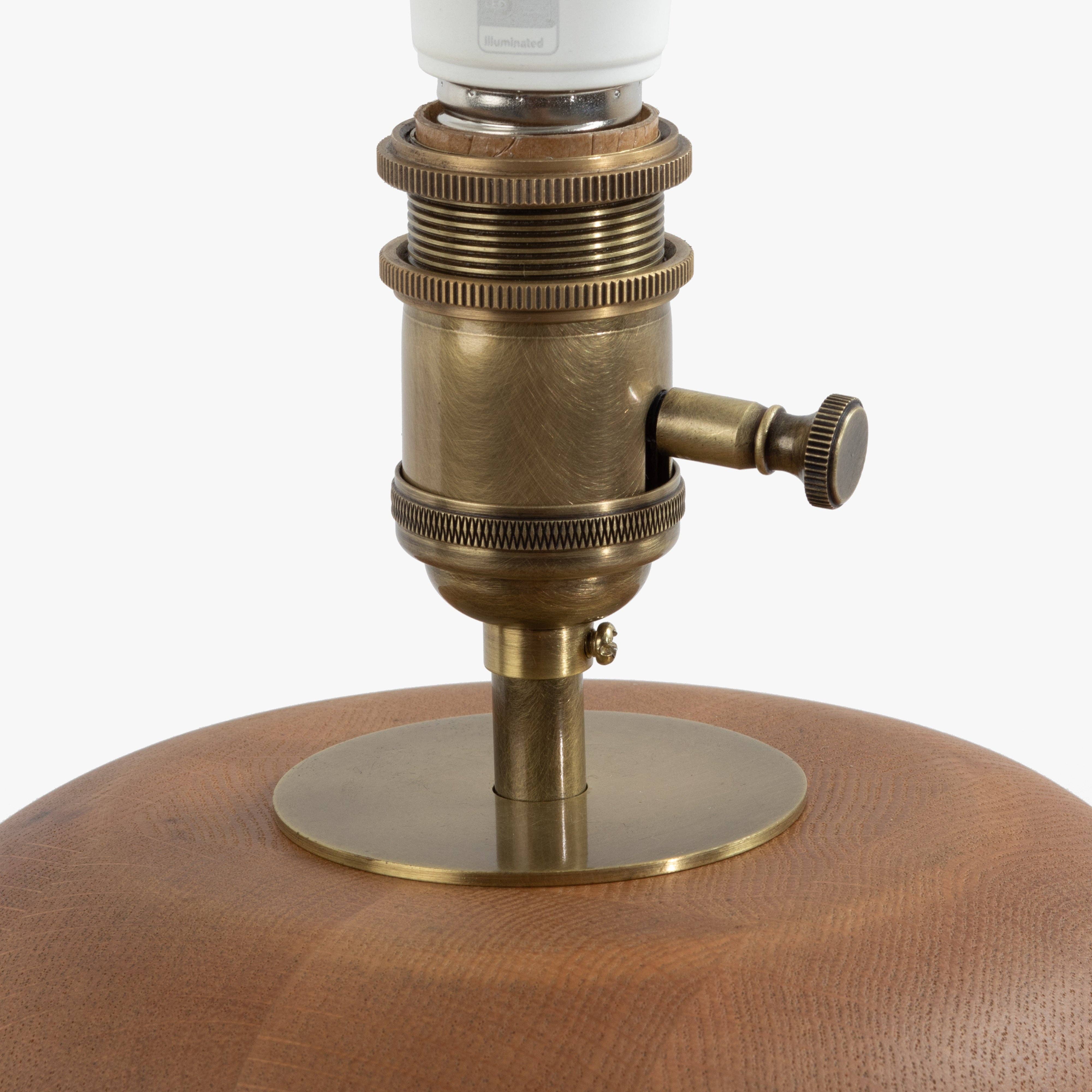 Sandia Oak Wood Table Lamp: Natural / Large