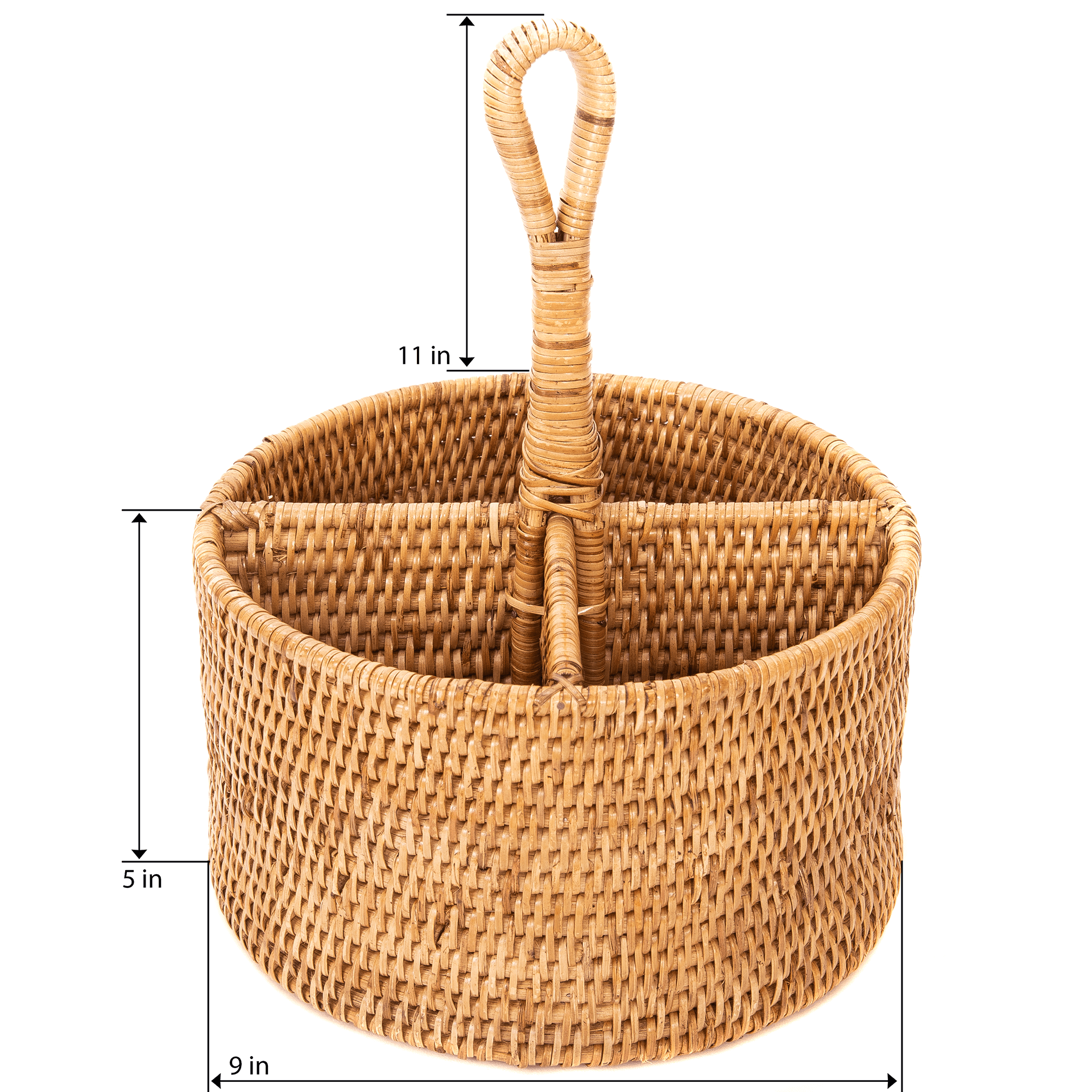 Rattan Caddy/Cutlery Holder