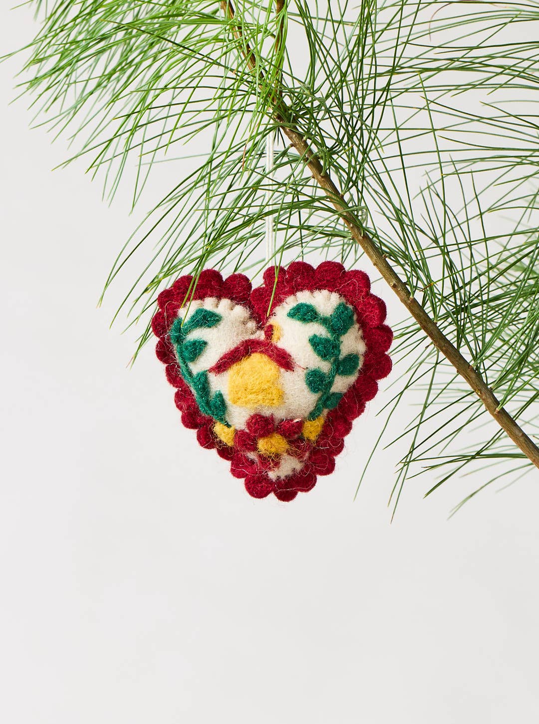 Farmhouse Felted Folk Ornaments: Heart