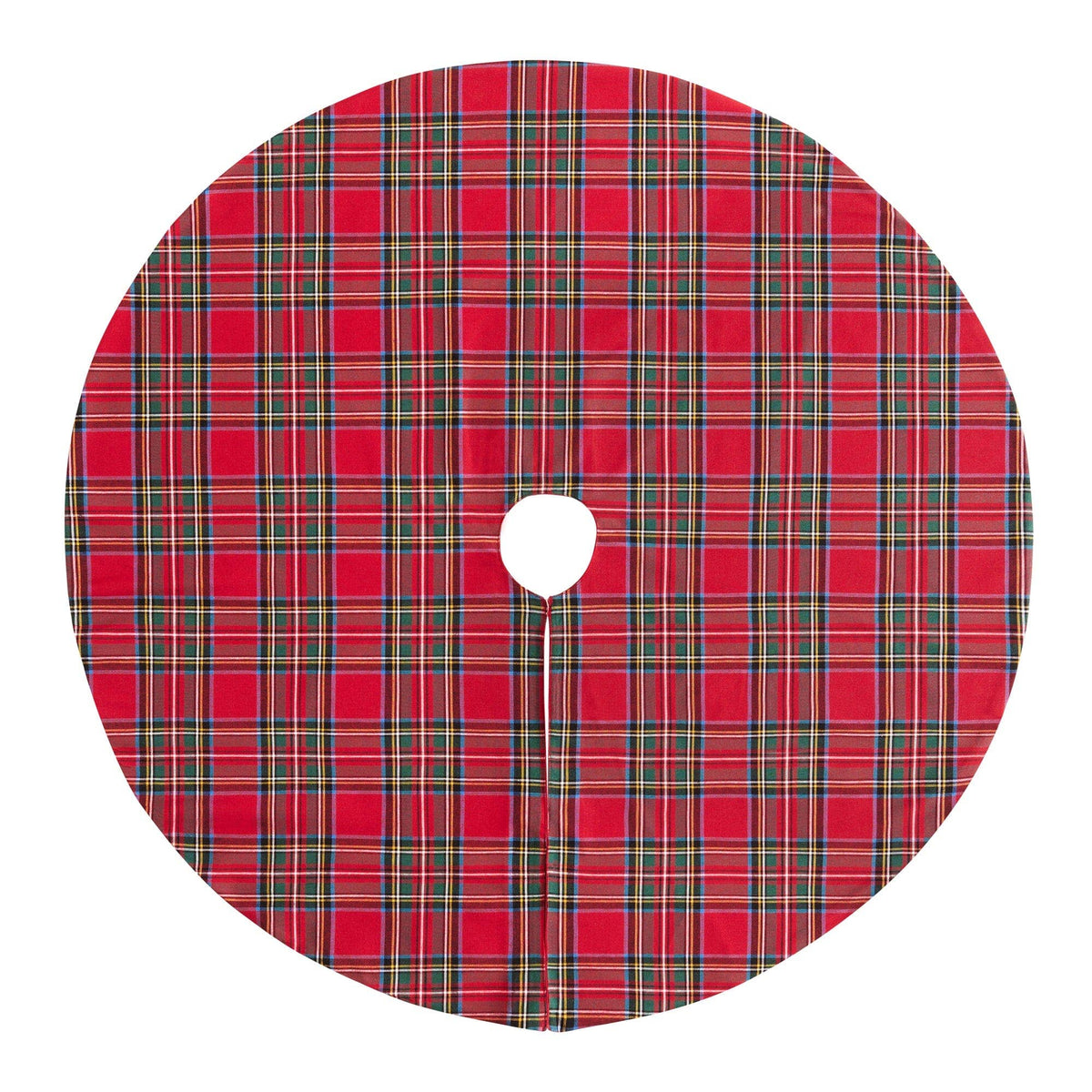 Stowe Tartan Plaid Christmas Tree Skirt: Red