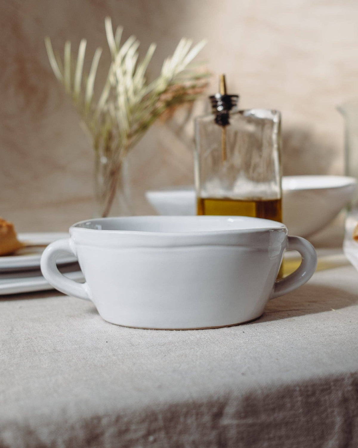 Milk White Oval Bowl