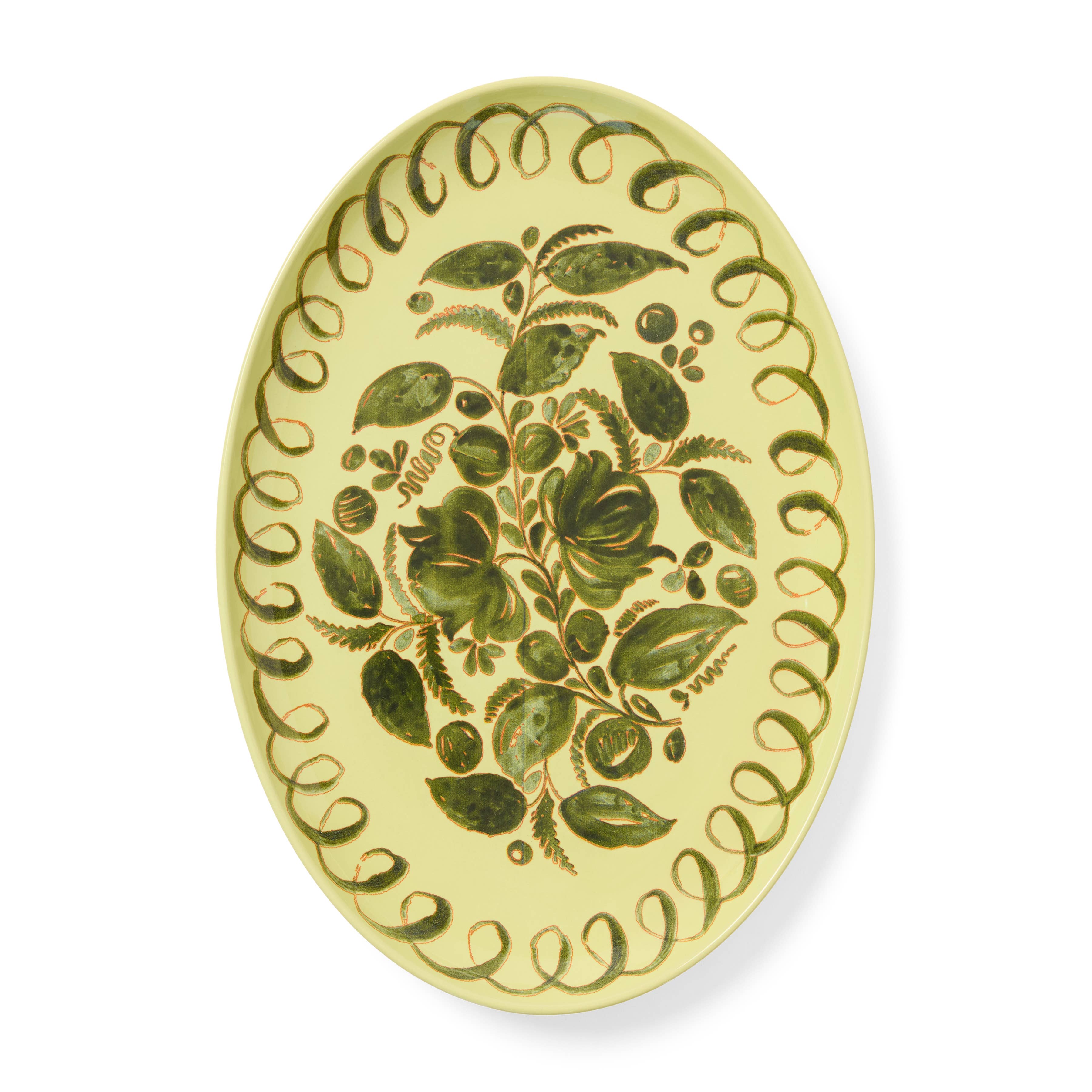 Amalfi Oval Tray Lime - 15.7" x 11"